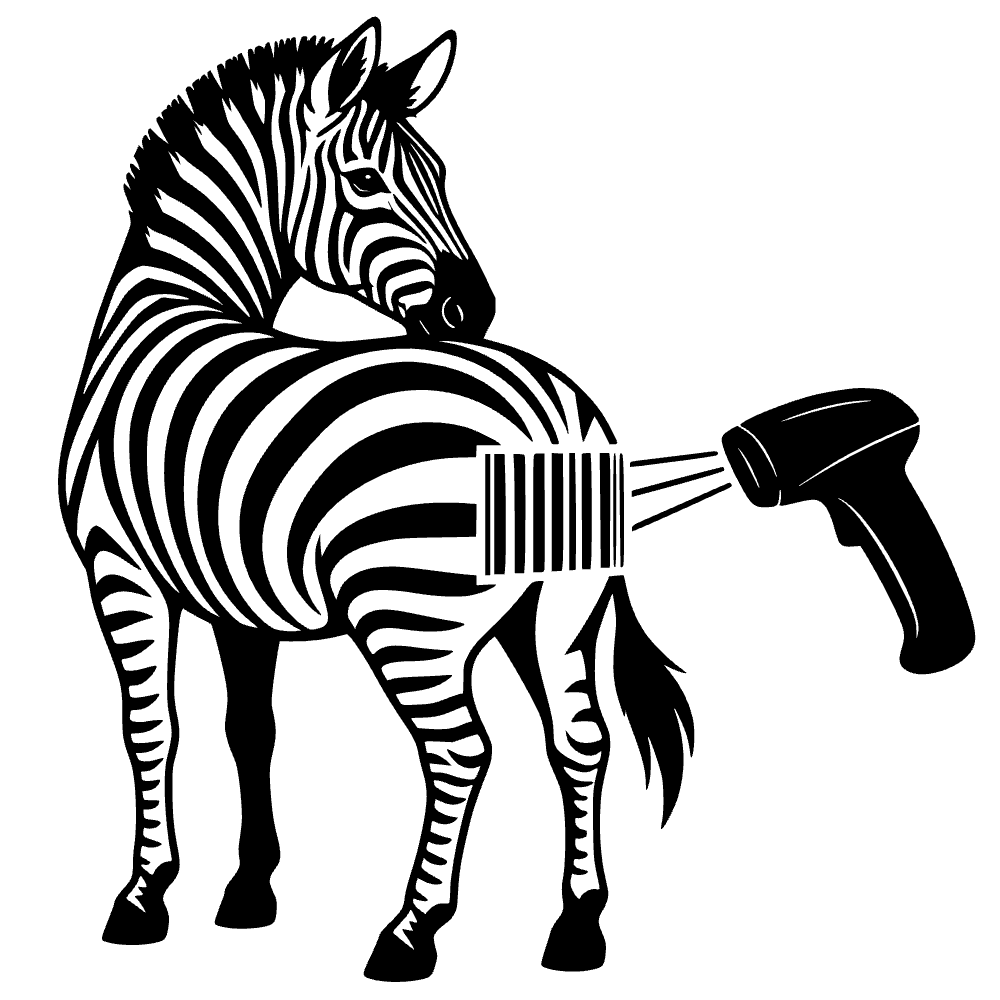 Zebra Looking Over Its Icon SVG cut file