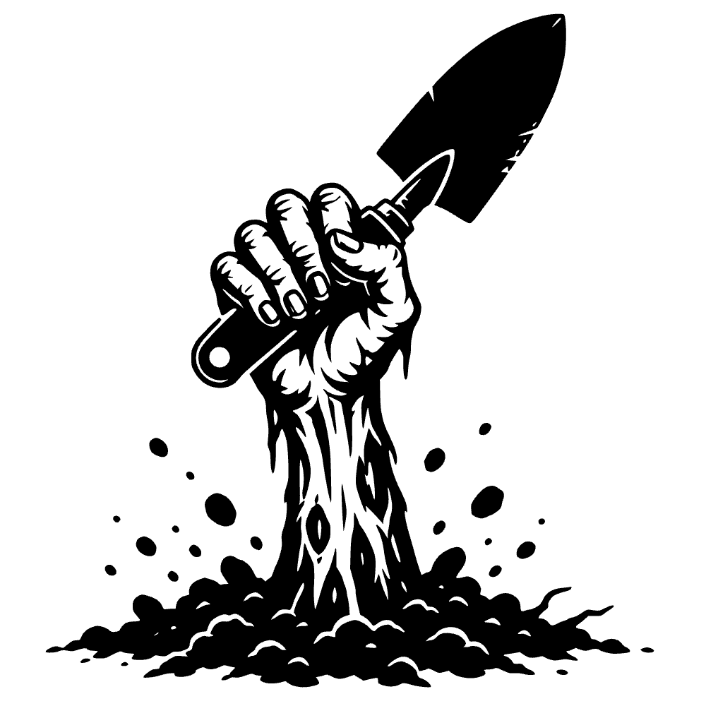Zombie Hand Bursting SVG cut file preview